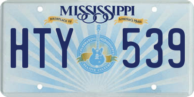 MS license plate HTY539