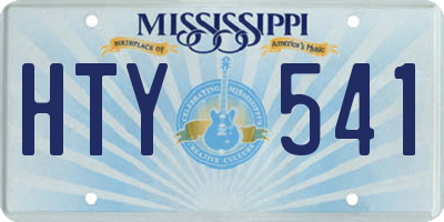 MS license plate HTY541