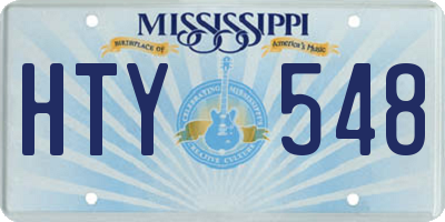 MS license plate HTY548