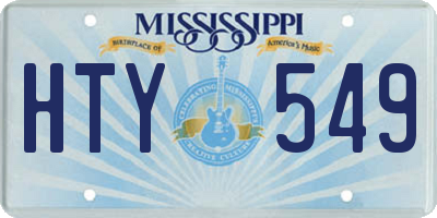 MS license plate HTY549