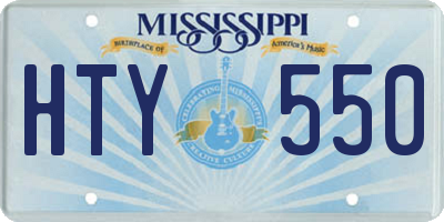 MS license plate HTY550
