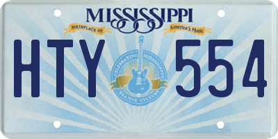 MS license plate HTY554
