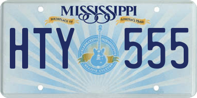 MS license plate HTY555