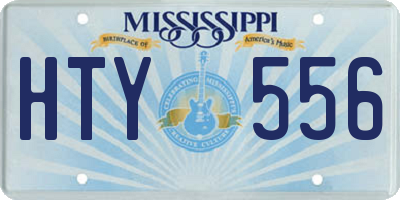 MS license plate HTY556