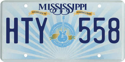 MS license plate HTY558