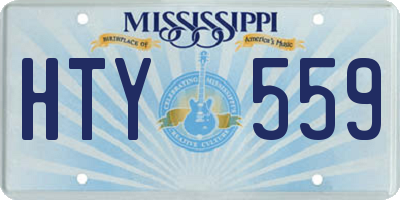 MS license plate HTY559