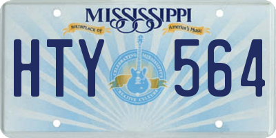 MS license plate HTY564