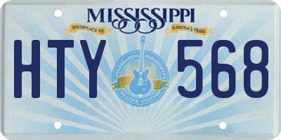 MS license plate HTY568