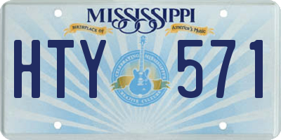 MS license plate HTY571