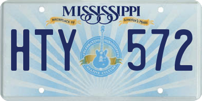 MS license plate HTY572