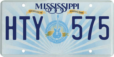 MS license plate HTY575