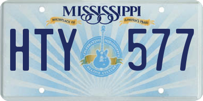 MS license plate HTY577