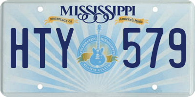 MS license plate HTY579