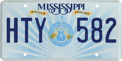 MS license plate HTY582