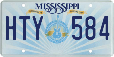 MS license plate HTY584
