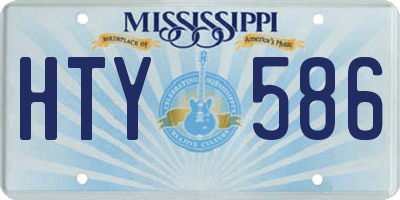 MS license plate HTY586
