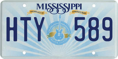 MS license plate HTY589
