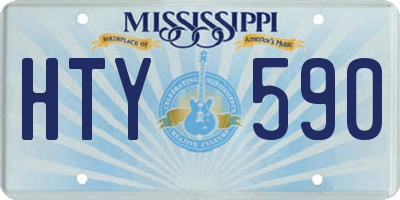 MS license plate HTY590