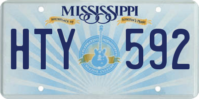 MS license plate HTY592