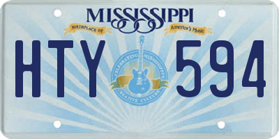 MS license plate HTY594