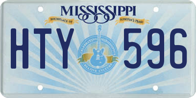 MS license plate HTY596