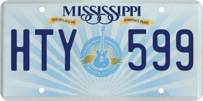 MS license plate HTY599