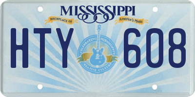 MS license plate HTY608