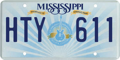 MS license plate HTY611