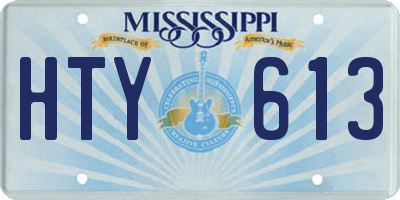 MS license plate HTY613