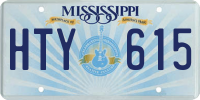 MS license plate HTY615