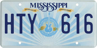 MS license plate HTY616