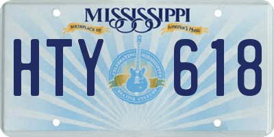 MS license plate HTY618