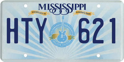 MS license plate HTY621