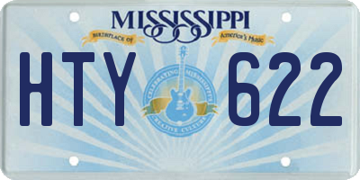 MS license plate HTY622
