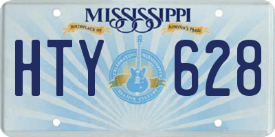 MS license plate HTY628