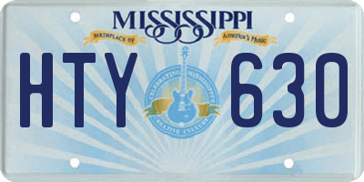 MS license plate HTY630