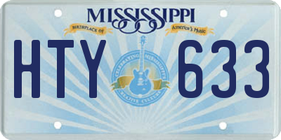 MS license plate HTY633