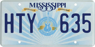 MS license plate HTY635