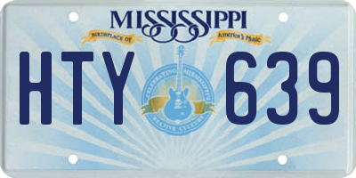 MS license plate HTY639