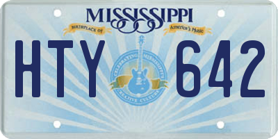 MS license plate HTY642