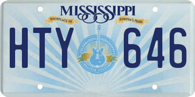 MS license plate HTY646
