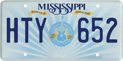 MS license plate HTY652