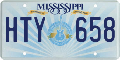 MS license plate HTY658