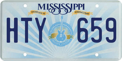 MS license plate HTY659