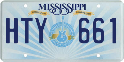 MS license plate HTY661