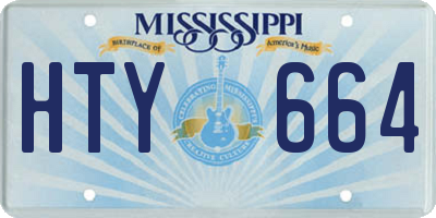 MS license plate HTY664