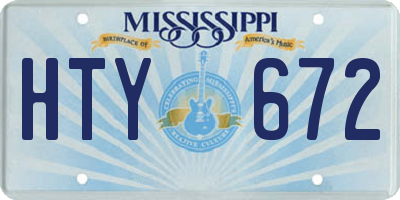 MS license plate HTY672