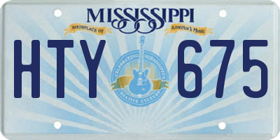 MS license plate HTY675
