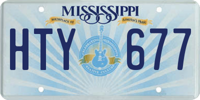MS license plate HTY677