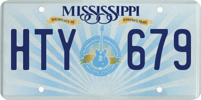 MS license plate HTY679
